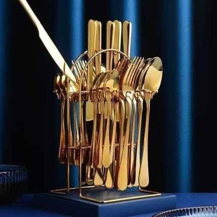 24pcs Heavy duty quality cutlery sets(GOLD)